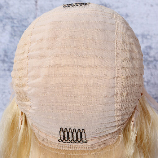 Transparent swiss lace wigs can dye to any color brazilian virgin human hair roots blonde lace frontal wigs - Image 5