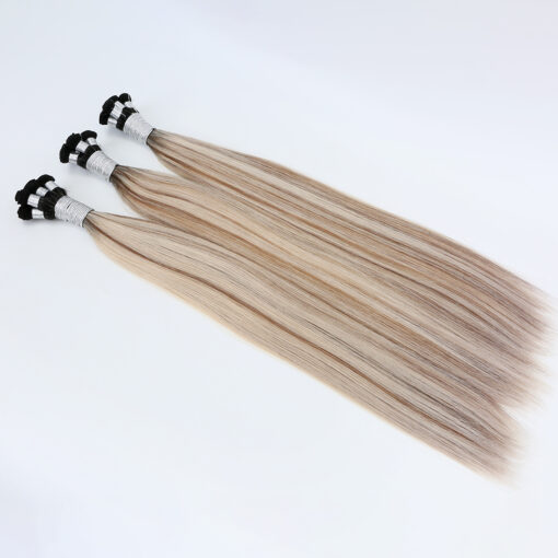 super double drawn virgin european human hair extension 8 inch to 24 inch hand tied weft - Image 4