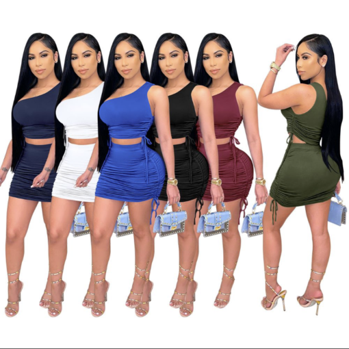 fancyNflawless hot and stylish 2 piece off shoulder skirt set