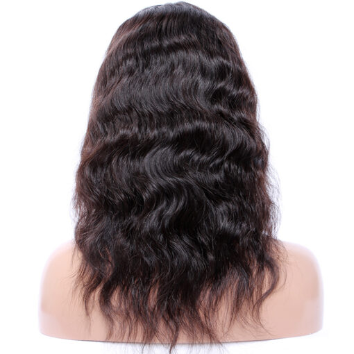 Raw Cambodian Hair Bleached Knots Pre Plucked Hairline Elastic Band Frontal Wig Deep Middle Part Lace Body Wave 13"x6" Remy Hair - Image 4