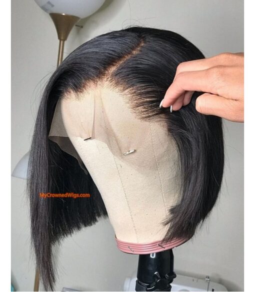 Parting space: 6 inch parting space Hair Pre-plucked hairline, bleached knots, gives most natural looking! - Image 2