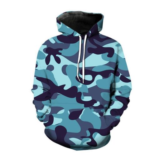 Men'S Casual Camouflage 3d Digital Printing Hooded Long-Sleeved Loose Hoodies - Image 6