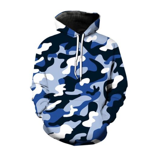 Men'S Casual Camouflage 3d Digital Printing Hooded Long-Sleeved Loose Hoodies - Image 5