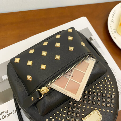 Women'S Fashion Studded Pu Leather Backpack - Image 17