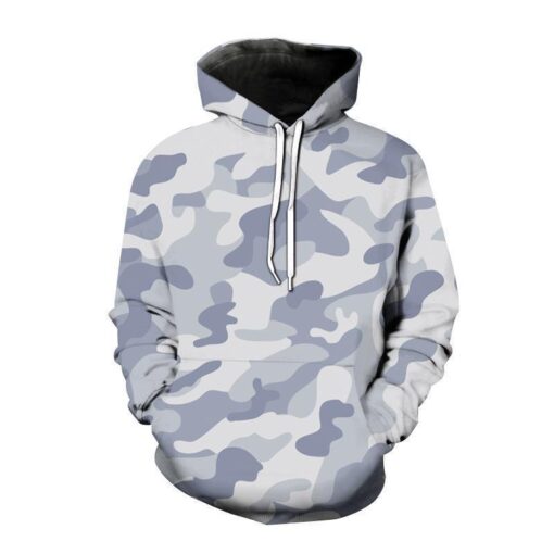 Men'S Casual Camouflage 3d Digital Printing Hooded Long-Sleeved Loose Hoodies - Image 7