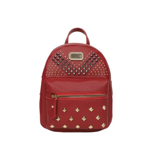 Women'S Fashion Studded Pu Leather Backpack - Image 10